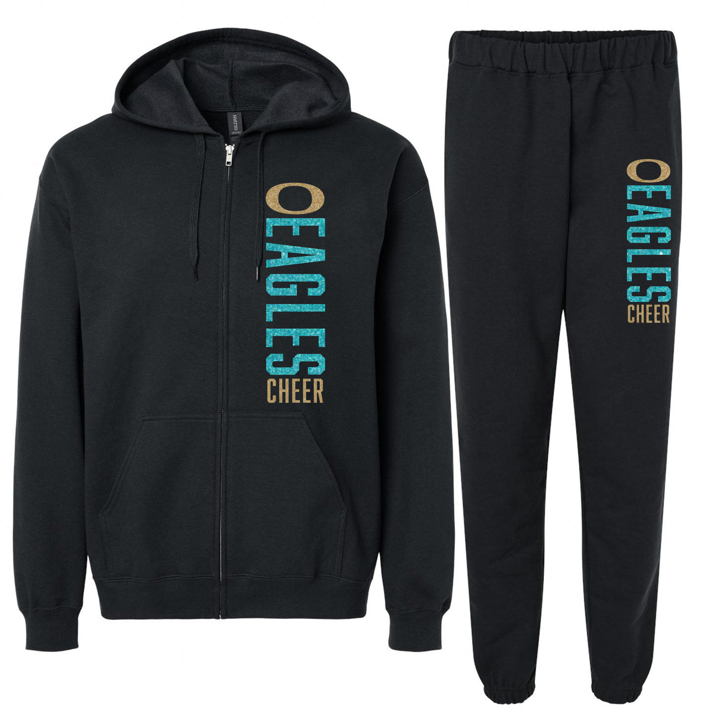 Eagles Cheer Full Zip Sweatshirt or Sweatpants