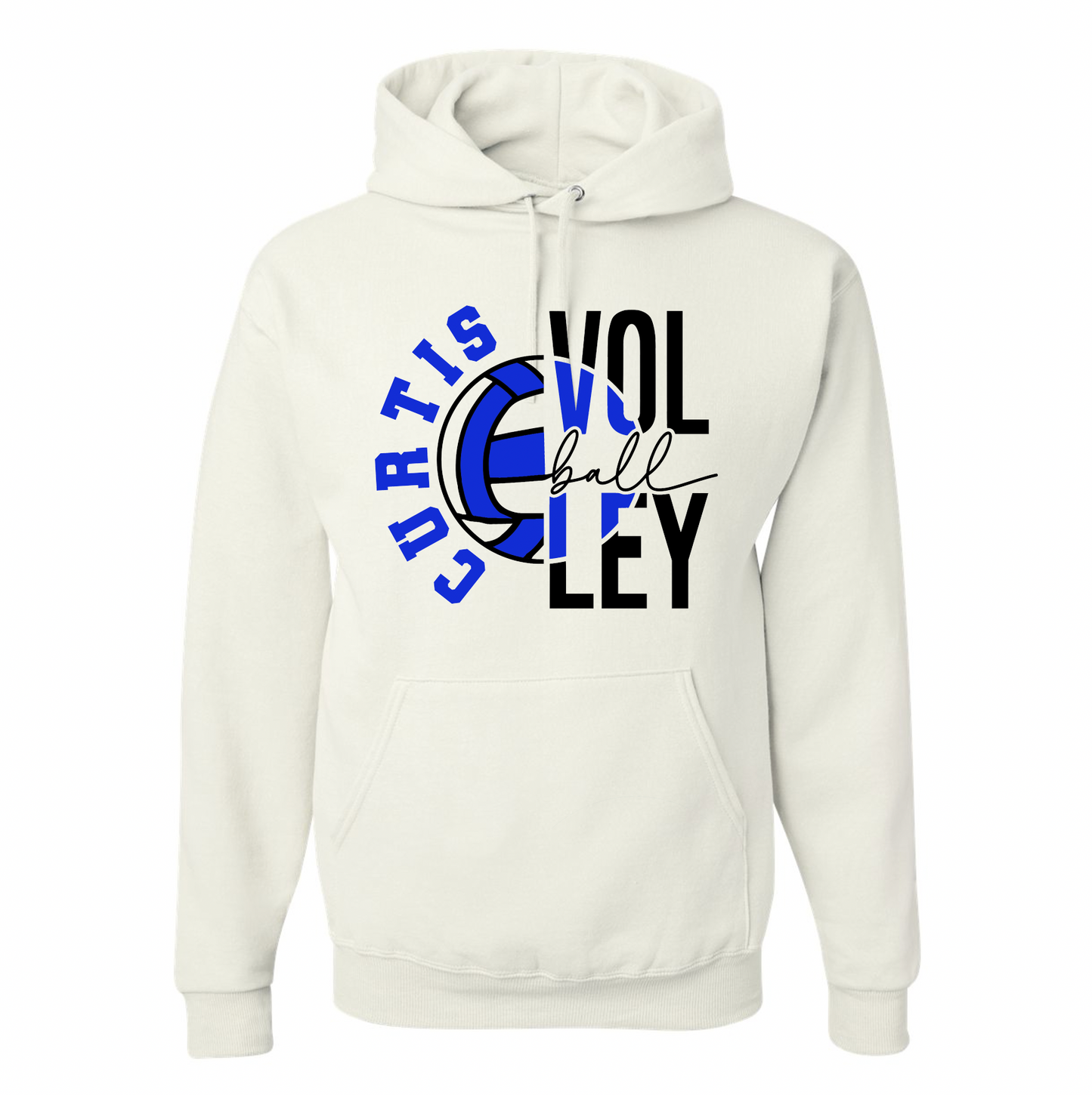 Curtis Volleyball Two Tone Hoodie | Youth and Adult