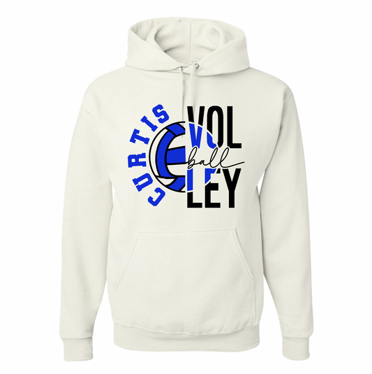 Curtis Volleyball Two Tone Hoodie | Youth and Adult