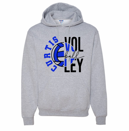 Curtis Volleyball Two Tone Hoodie | Youth and Adult