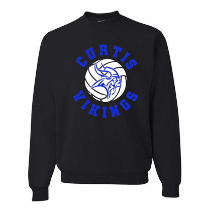 Curtis Volleyball Circle Crewneck - Youth and Adult Sizes