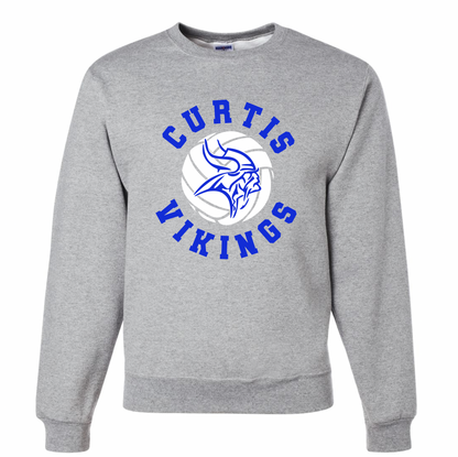 Curtis Volleyball Circle Crewneck - Youth and Adult Sizes