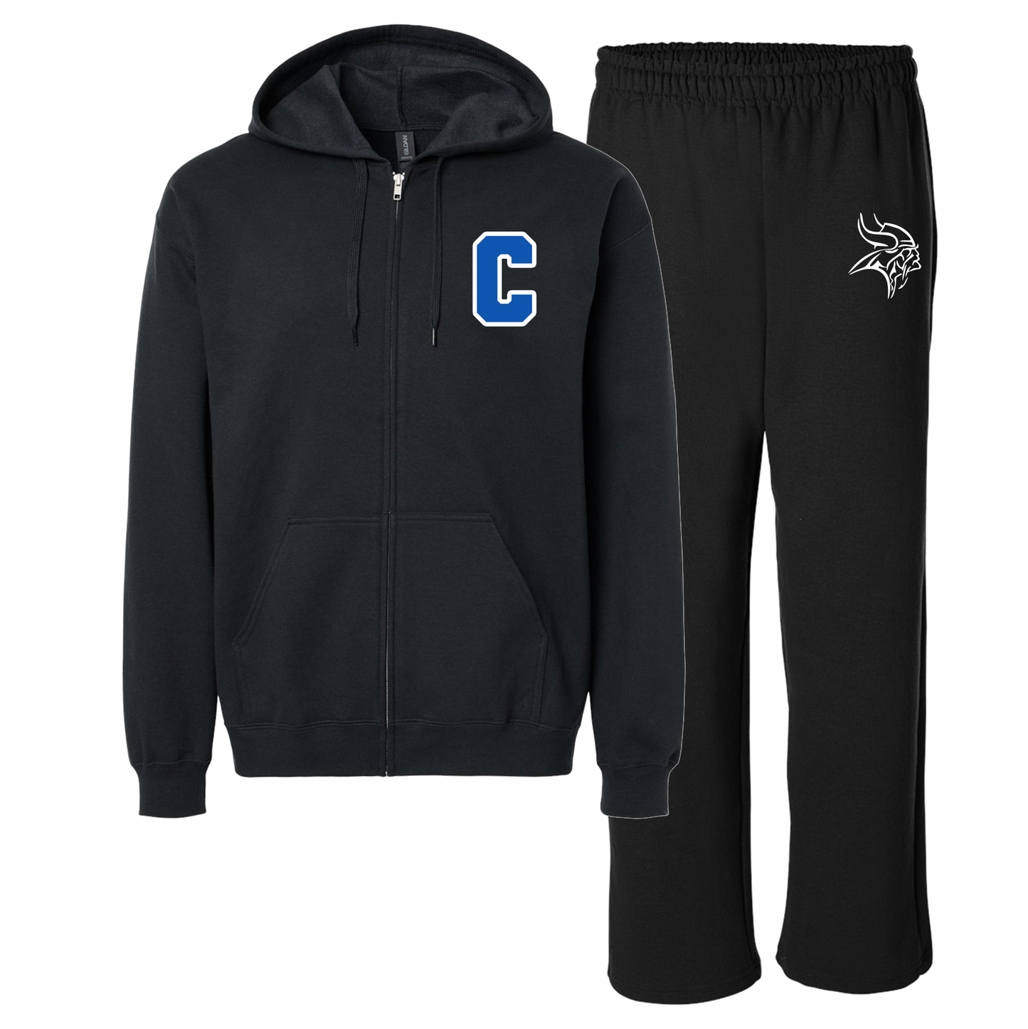Curtis Embroidered Full Zip Sweatshirt or Sweatpants