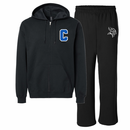 Curtis Embroidered Full Zip Sweatshirt or Sweatpants