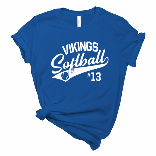 Curtis Vikings Personalized Softball - Youth and Adult Sizes