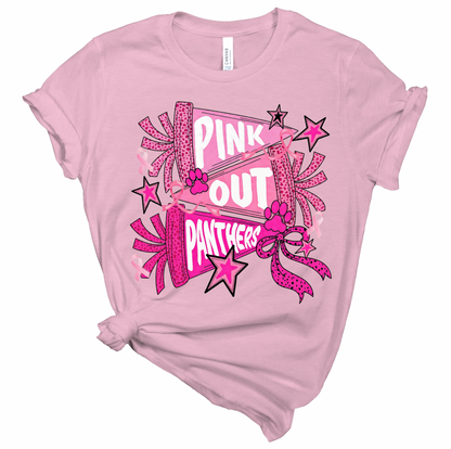 Pink Out Panthers Tee - Adult and Youth