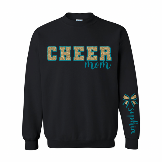 Personalized Cheer Mom Crewneck Sweatshirt