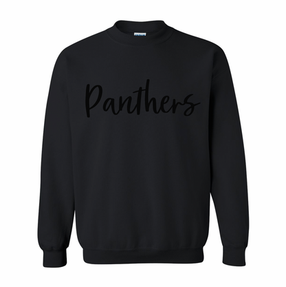Panthers Tone on Tone Puff Crewneck Sweatshirt Two Styles - Adult and Youth