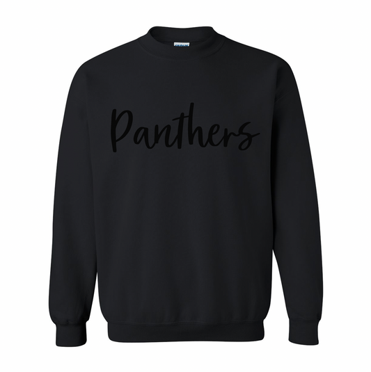 Panthers Tone on Tone Puff Crewneck Sweatshirt Two Styles - Adult and Youth