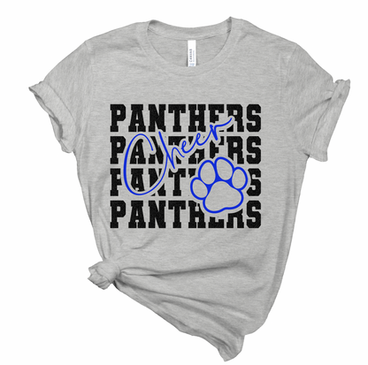 Stacked Panthers Cheer and Paw - Adult + Youth Sizes