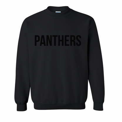 Panthers Tone on Tone Puff Crewneck Sweatshirt Two Styles - Adult and Youth