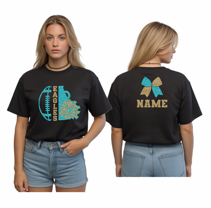 Custom Name Cheer Football/Basketball - Adult Tee