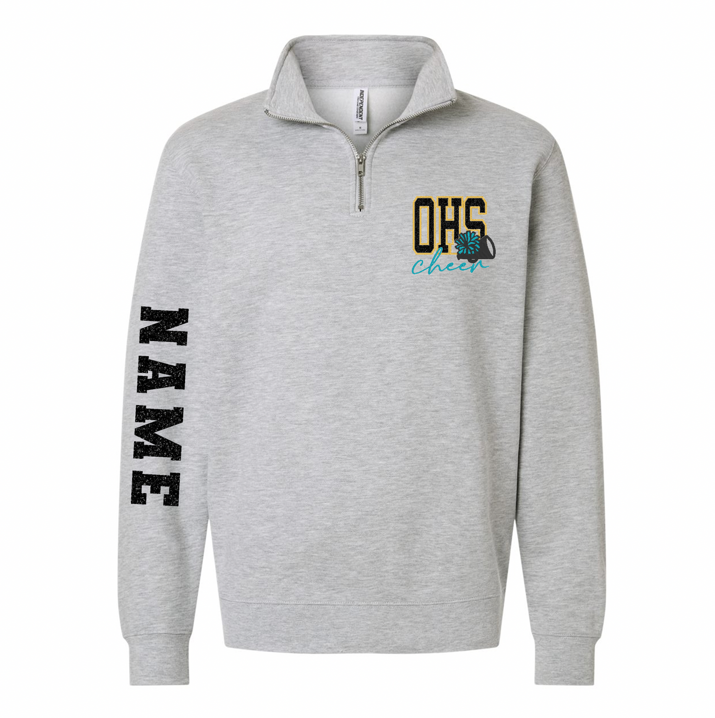 Embroidery/Glitter Personalized OHS Cheer Quarter-zip Sweatshirt