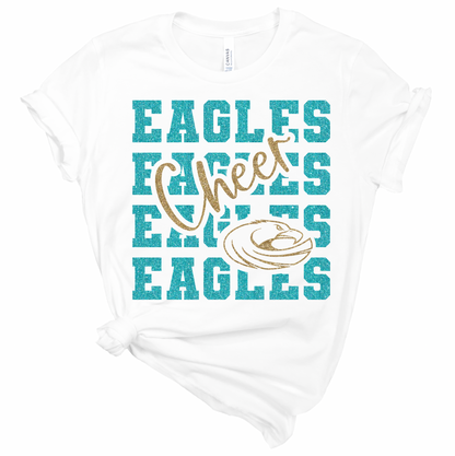 Eagles Cheer Stacked Tee