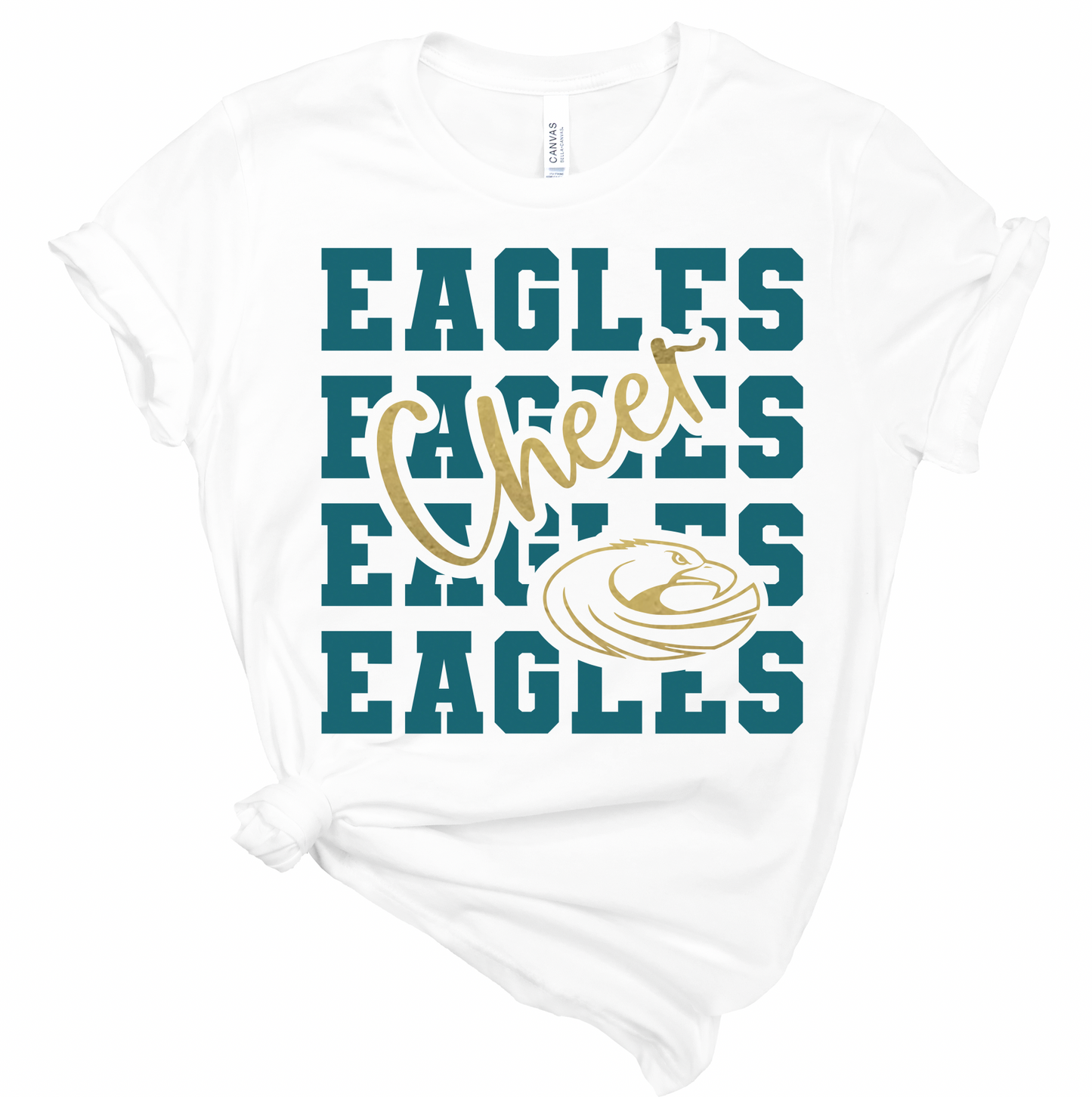 Eagles Cheer Stacked Tee