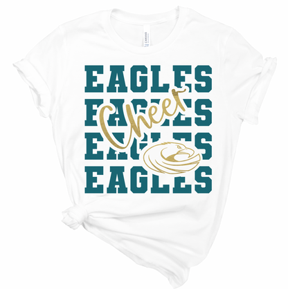 Eagles Cheer Stacked Tee