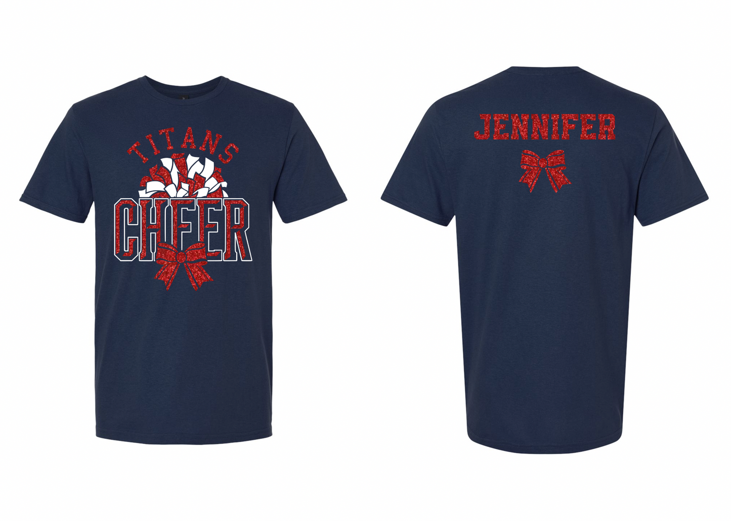 Titans Cheer Shadow Personalized Tee
