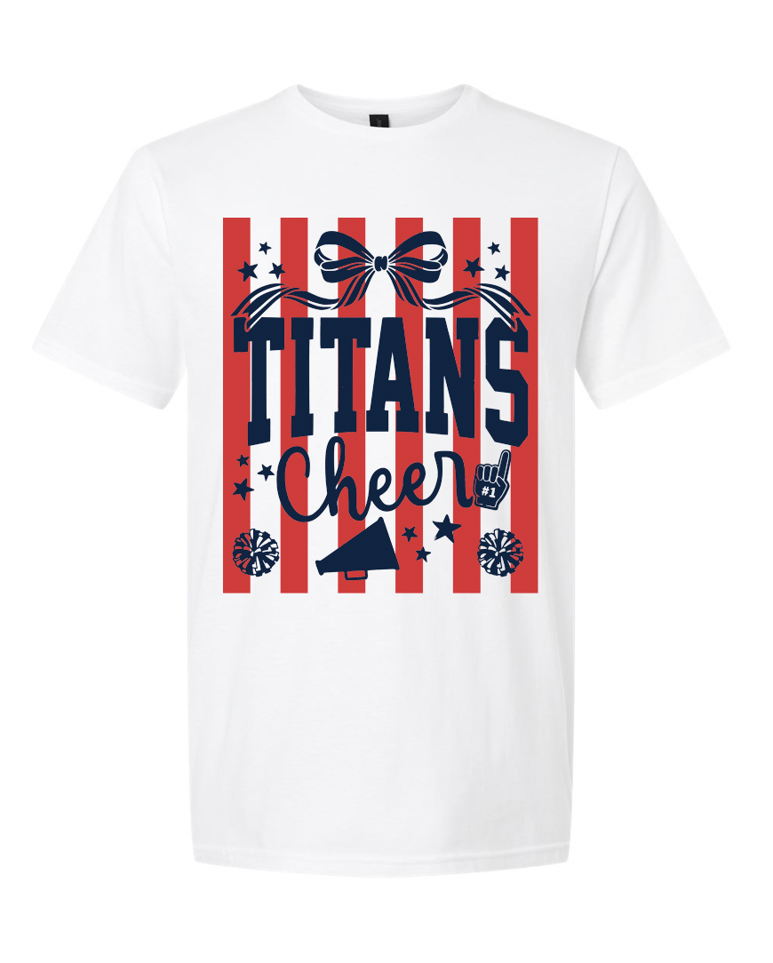 Striped Titans Cheer Icons Tee
