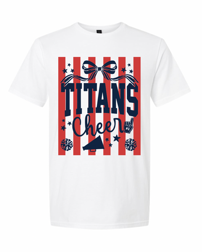 Striped Titans Cheer Icons Tee