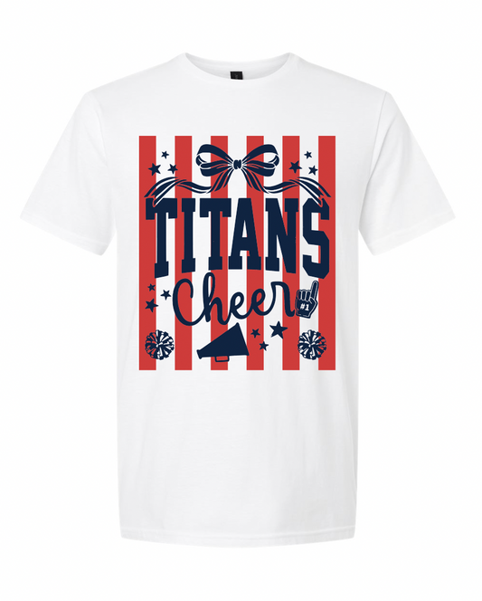 Striped Titans Cheer Icons Tee
