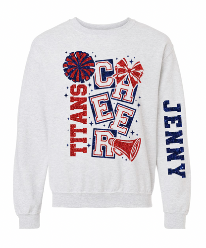 Titans Cheer Stars Personalized Crewneck Sweatshirt