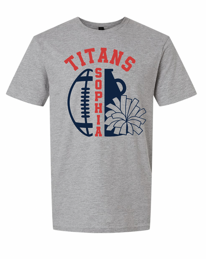 Titans Cheer and Football Personalized Tee