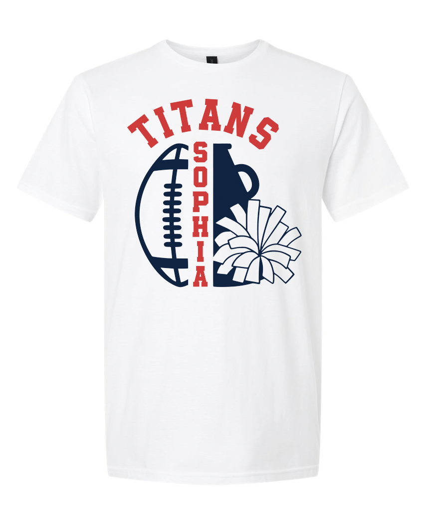 Titans Cheer and Football Personalized Tee