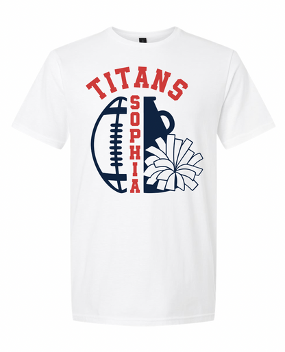 Titans Cheer and Football Personalized Tee
