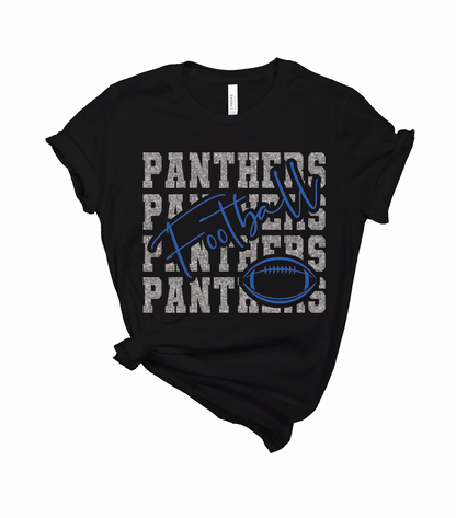 Stacked Panthers Football and Paw - Adult + Youth Sizes