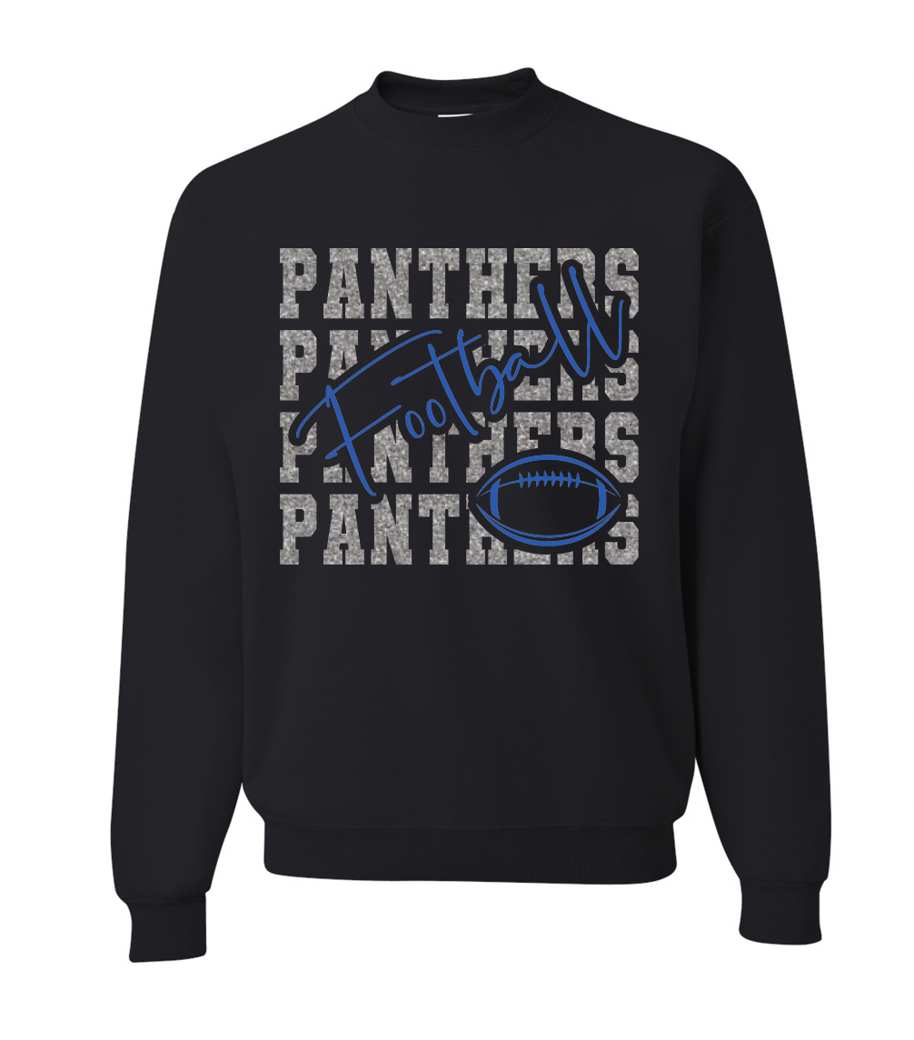 Stacked Panthers Football and Paw - Adult + Youth Sizes