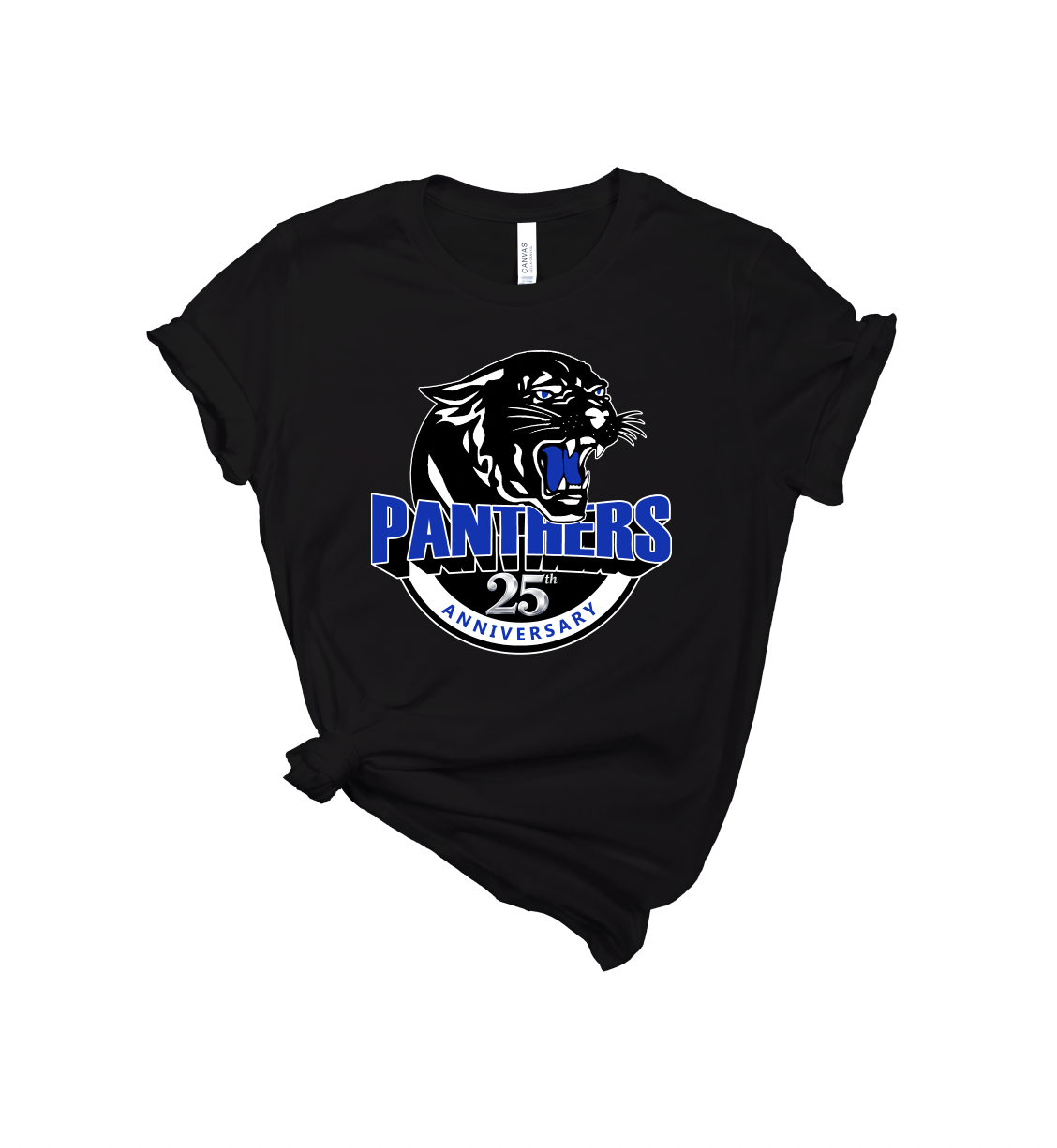 Panthers Football Anniversary Logo Tee - Adult and Youth