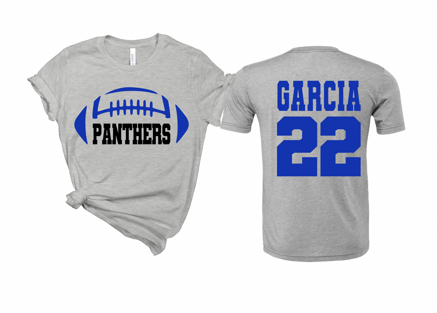 Panthers Football Personalized Tee - Adult and Youth