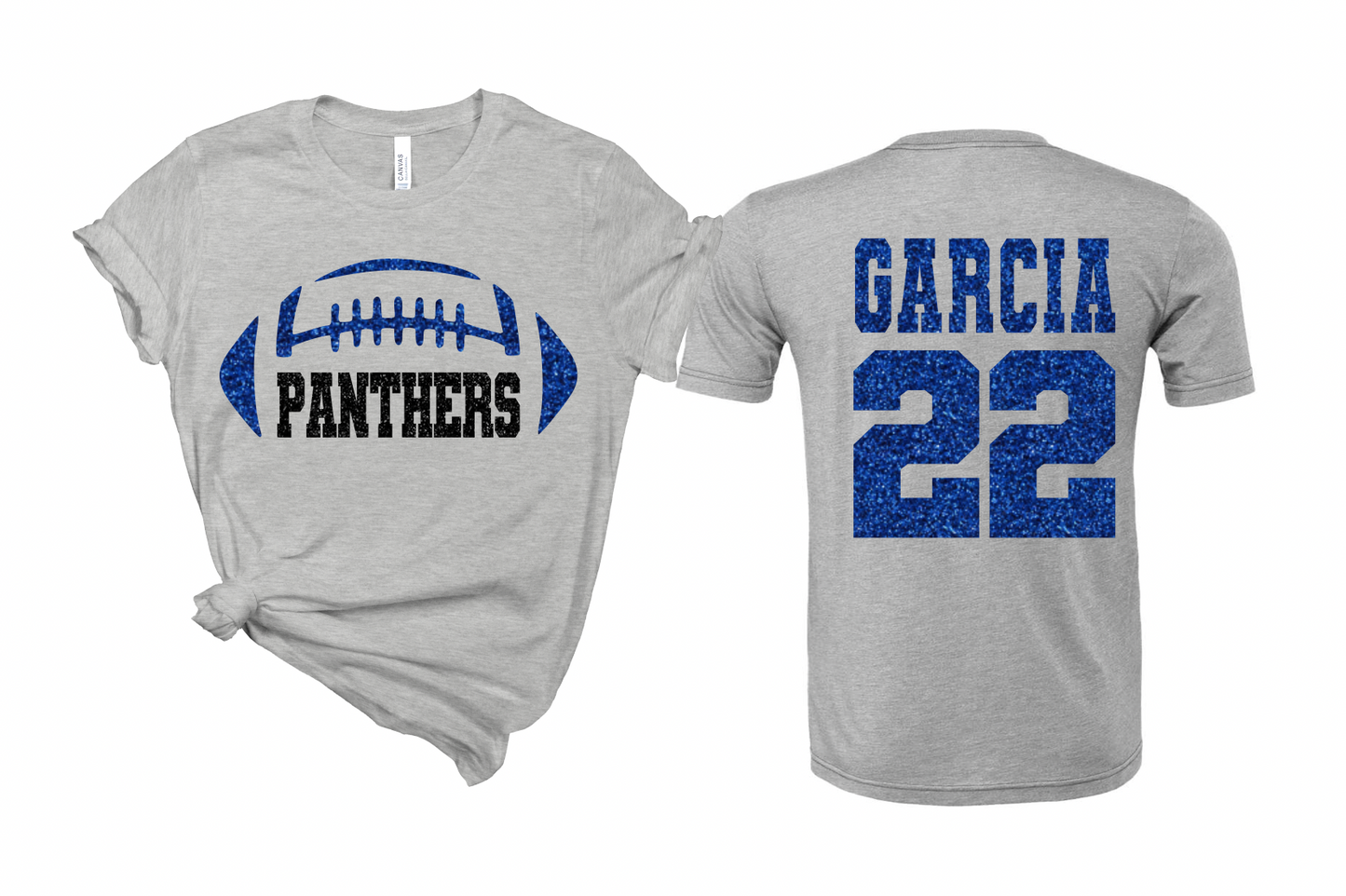 Panthers Football Personalized Tee - Adult and Youth