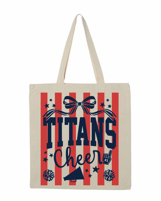 Titans Cheer Striped Tote Bag