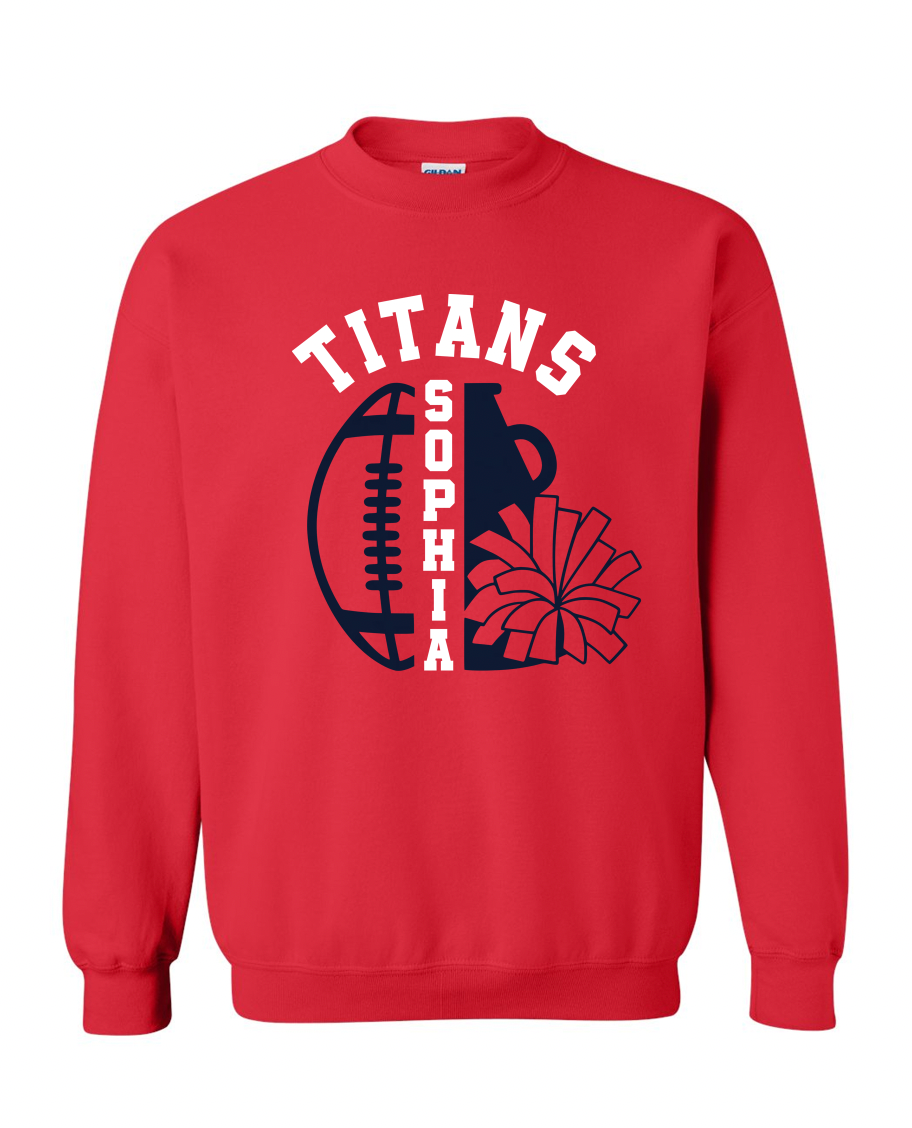 Titans Cheer and Football Personalized Crewneck Sweatshirt