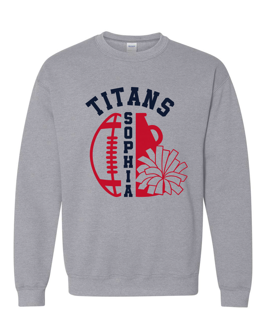 Titans Cheer and Football Personalized Crewneck Sweatshirt
