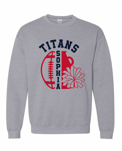 Titans Cheer and Football Personalized Crewneck Sweatshirt