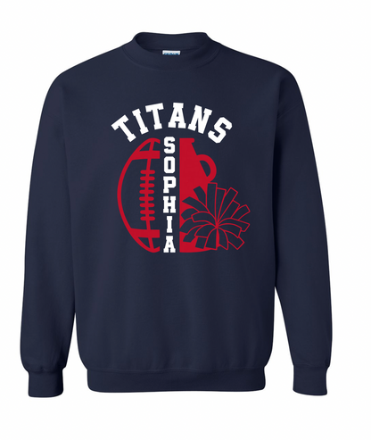 Titans Cheer and Football Personalized Crewneck Sweatshirt