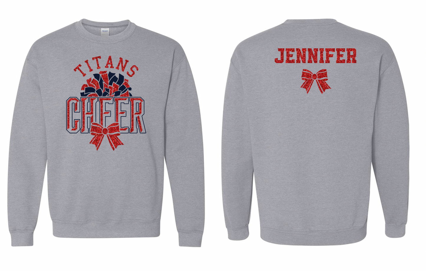 Titans Cheer Shadow Personalized Crewneck Sweatshirt