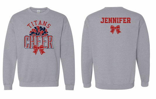Titans Cheer Shadow Personalized Crewneck Sweatshirt