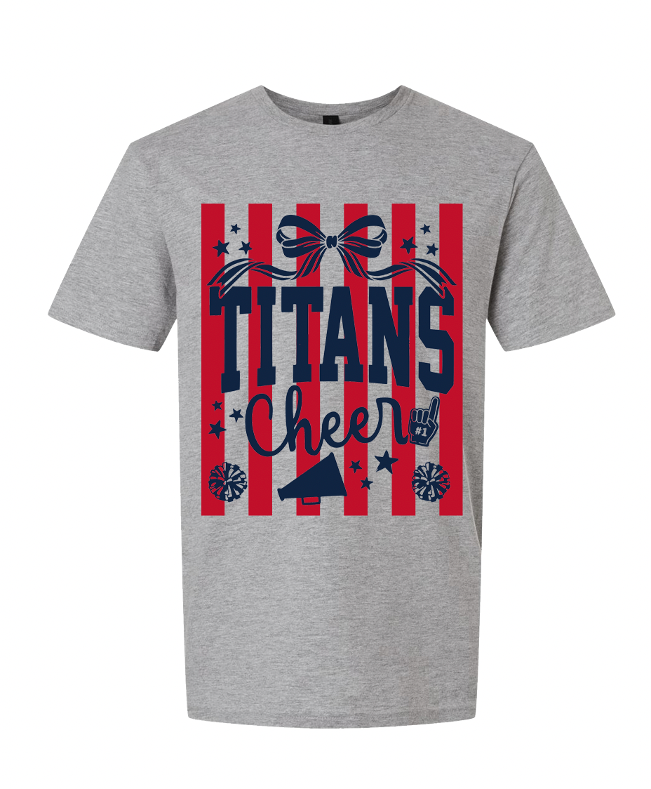 Striped Titans Cheer Icons Tee