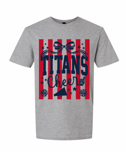 Striped Titans Cheer Icons Tee