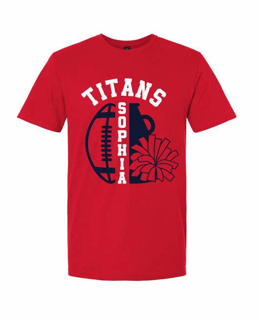 Titans Cheer and Football Personalized Tee