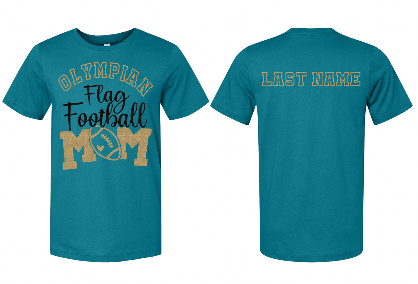 Personalized Olympian Flag Football Mom/Dad Tee