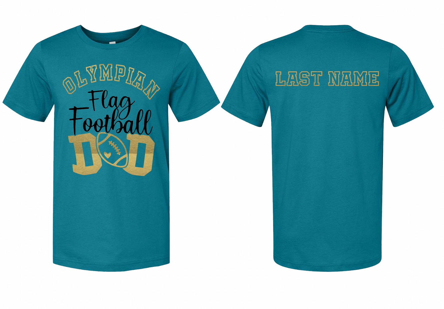 Personalized Olympian Flag Football Mom/Dad Tee