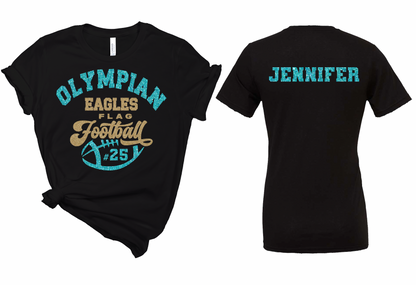 Personalized Name/Number Olympian Eagles Flag Football Tee