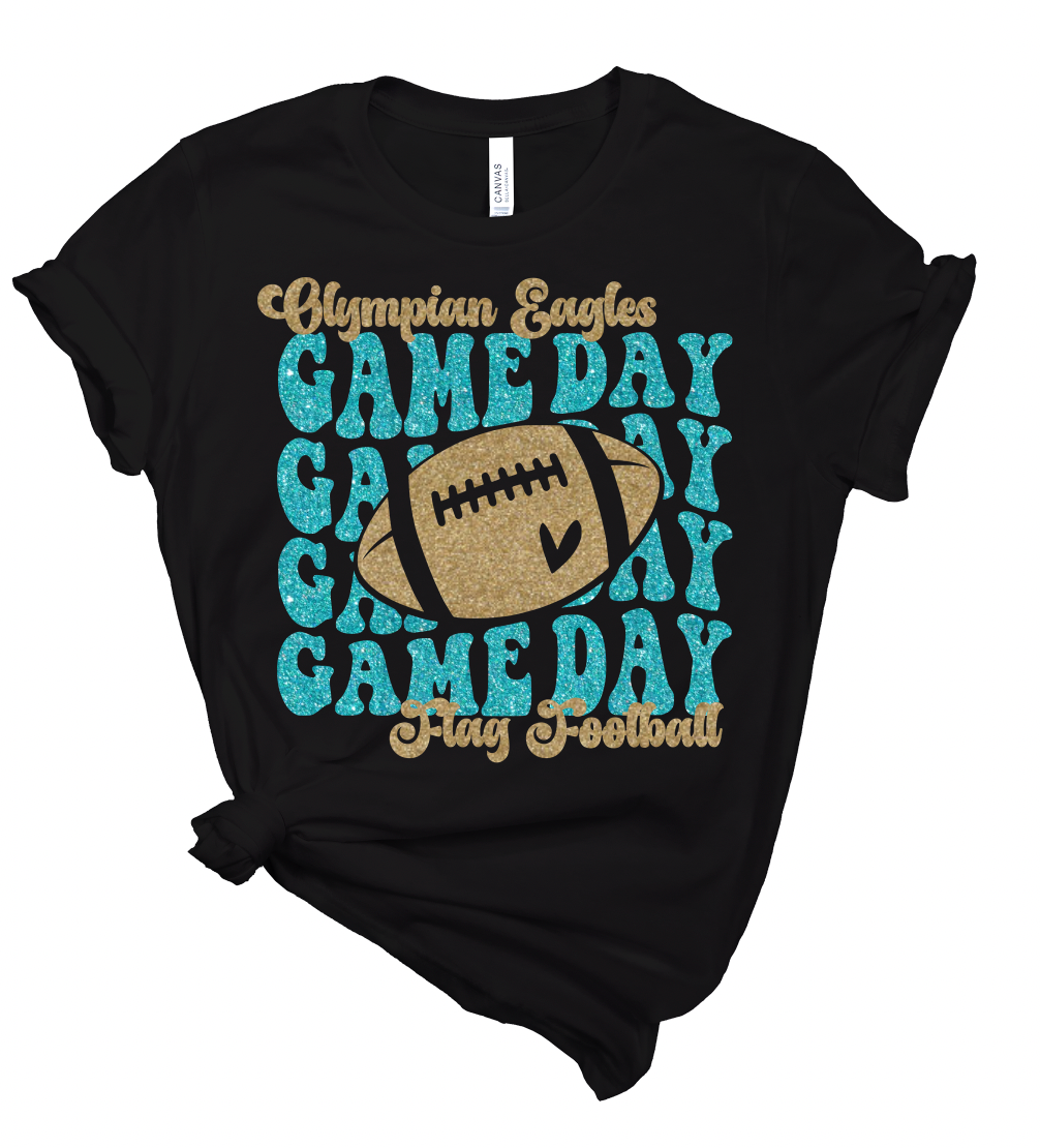Game Day Olympian Eagles Flag Football Tee