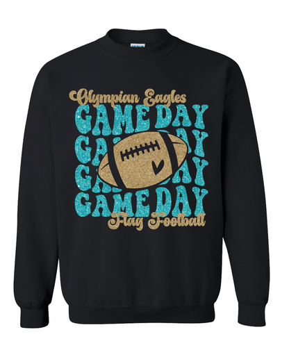 Game Day Olympian Eagles Flag Football Crewneck Sweatshirt