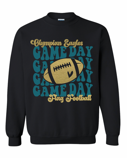 Game Day Olympian Eagles Flag Football Crewneck Sweatshirt