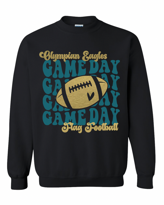 Game Day Olympian Eagles Flag Football Crewneck Sweatshirt
